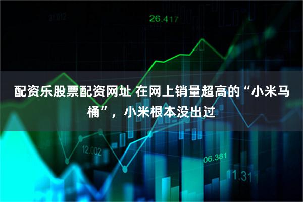配资乐股票配资网址 在网上销量超高的“小米马桶”，小米根本没出过